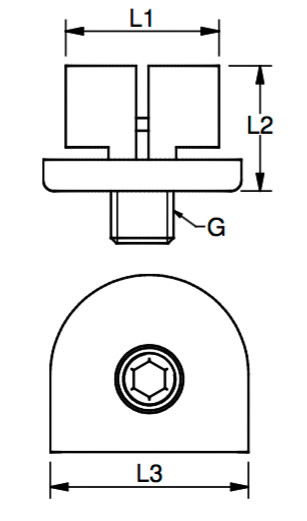 Retenue pour embout T, Câble 3mm