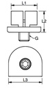 Retenue pour embout T, Câble 3mm