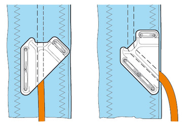 Clamcleat Sail Line 2-6mm avec plaque