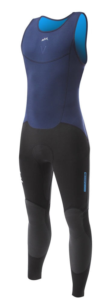 Long John neoprene microfleece V navy foncé