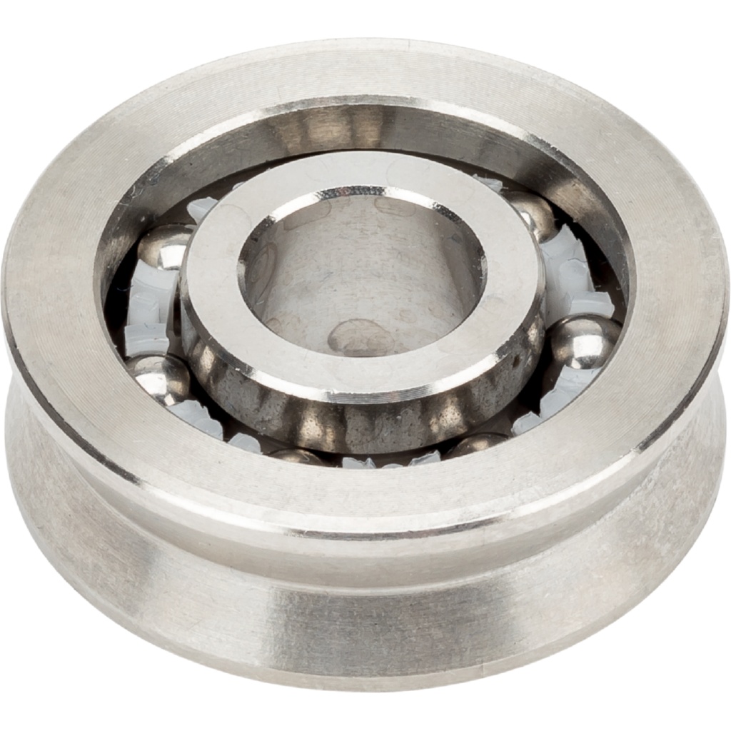 [A4986-8] Rolle mit Kugellager einfach aus rostfreier Hochlast SS 25mm - 8mm