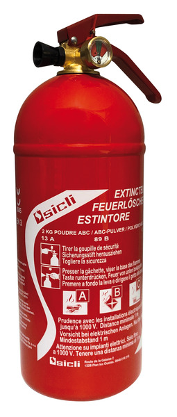 Powder fire extinguisher, 2kg