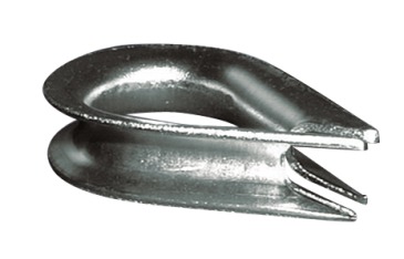 Galvanised steel thimble, Ø 14mm