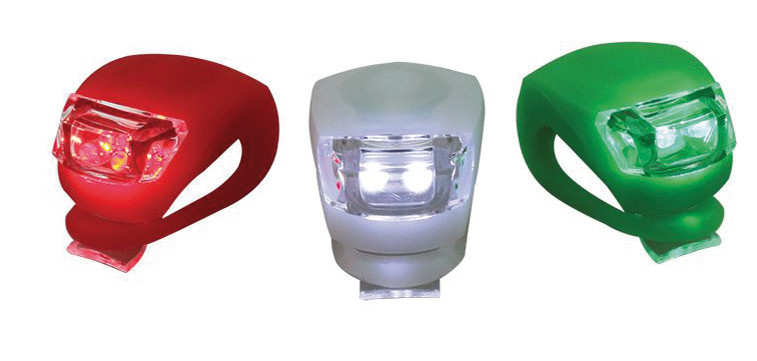 Emergency lights, 3 pcs, red/green/white