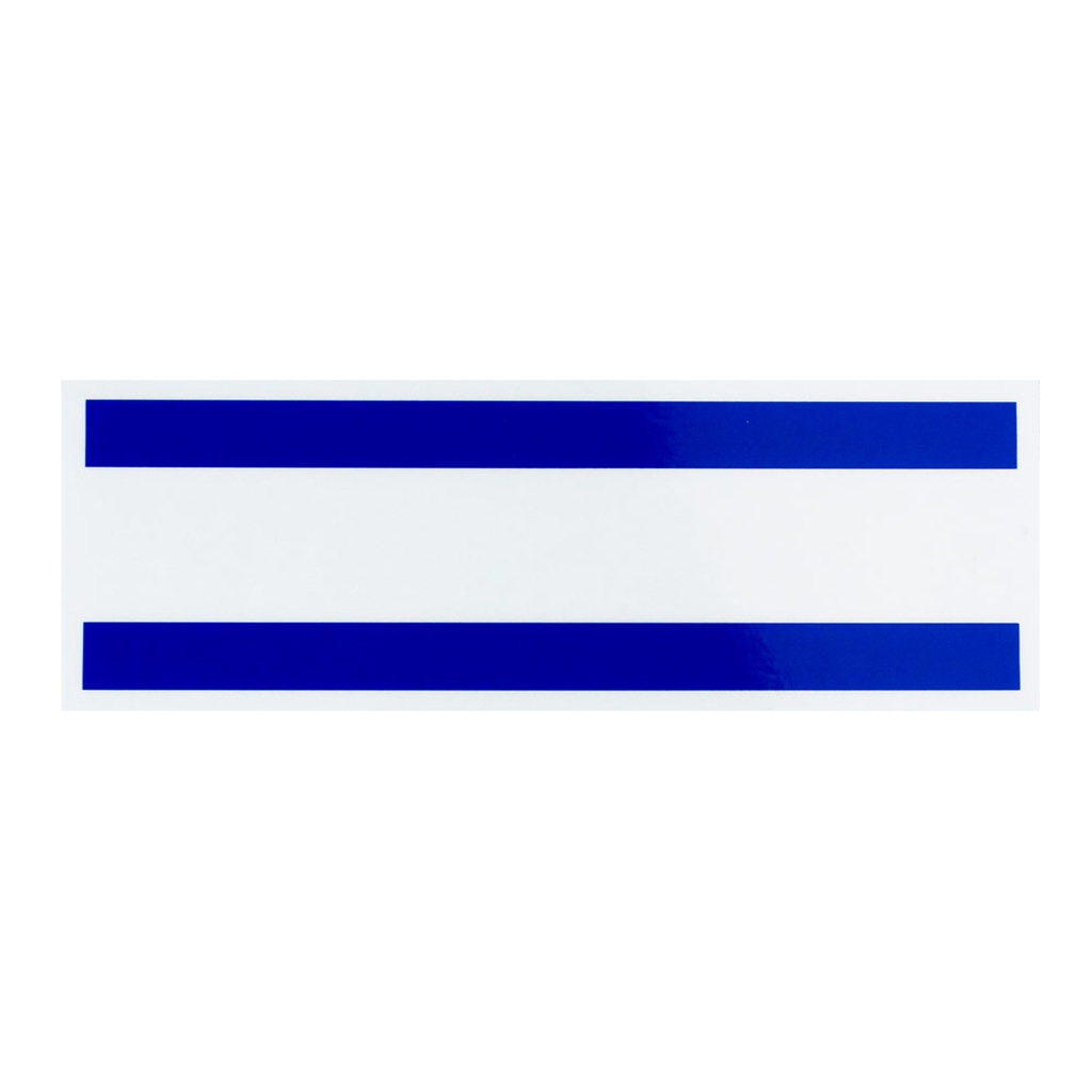 Massband Aufkleber blau