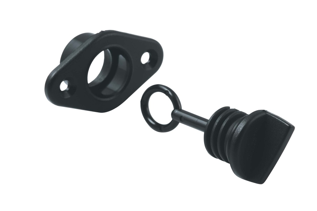 Deck bush with screw cap and butter ring, per pair 22mm grey