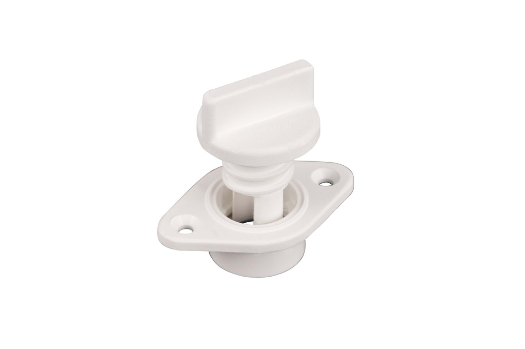 Drain socket with captive screw 24mm white