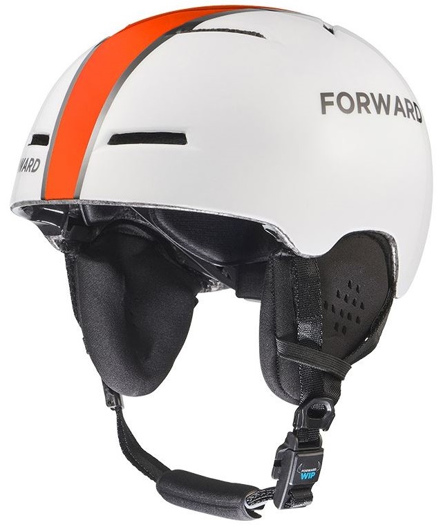 Helmet X-Over white shining / orange 55-60 cm