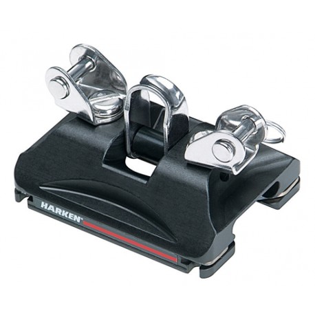 Car CB low-load pivoting shackle control tangs with swivel ears