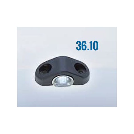 Leitöse mit eingelegtem Auge aus rostfreiem Stahl (klein) 22mm