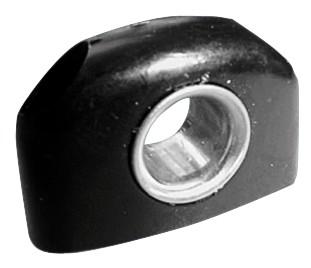 Leitöse aus schwarzem Nylon mit eingelegtem Auge aus rostfreiem Stahl Ø 7mm