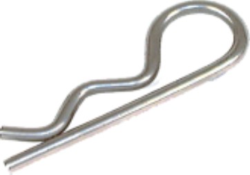 [WM937] Goupille galvanisée pour roue de chariot, 3 x 75mm