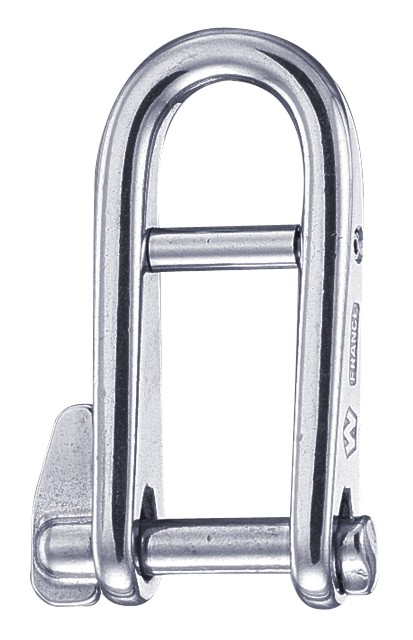 Schlüsselschäkel mit Steg aus rostfreiem Stahl rund 6mm