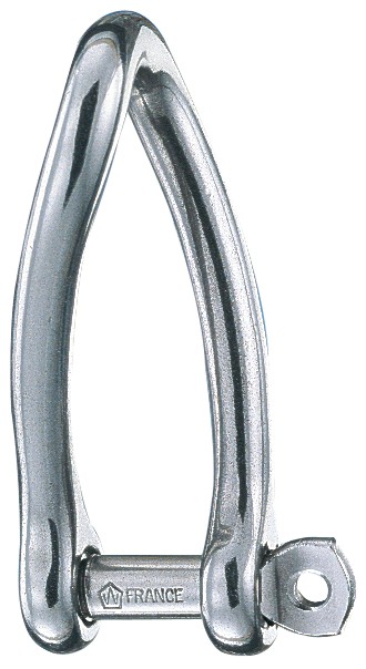 Shackle twisted captive pin stainless steel round 5mm
