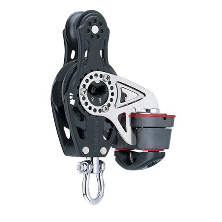 [HK2675] Block einfach Carbo Rätsch Violin mit Wirbelschäkel und Klemme 57mm