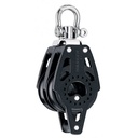 Block double Carbo with swivel and becket 40mm