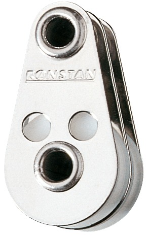Block double Mini, tube rivet 19mm