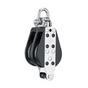 Block doppel Racing mit Wirbelschäkel und Bügel 57mm