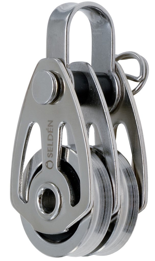 Block doppel Drahtseil, aus rostfreiem Stahl, entfernbare Schäkel 25mm