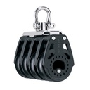 Block vierfach Carbo mit Wirbelschäkel 40mm