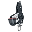 Block einfach Carbo fiddle with swivel, becket und cleat 40mm