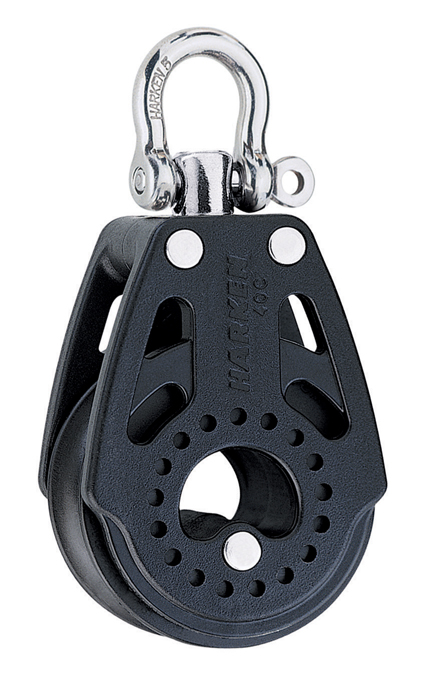 Block single Carbo with swivel 40mm