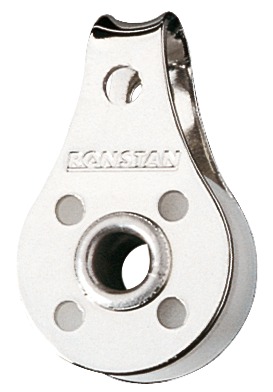 Block einfach Mini aus rostfreiem Stahl, Rolle aus Azetal 19mm