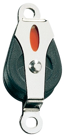 Block single cheek rivet mount applique to rivet or screw 20mm