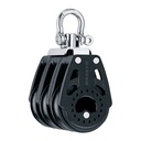 Block triple Carbo with swivel 40mm