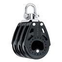 Block triple Carbo with swivel 75mm