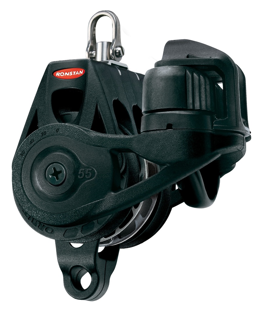 Block triple Ratchet Orbit underhung becket, adjustable cleat and swivel (only auto) 55mm