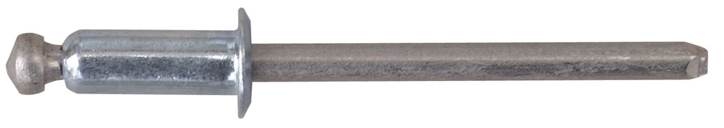 Rivet, round head, made of galvanised steel, Ø 6.4mm, assembly length 3.5 - 8.0mm