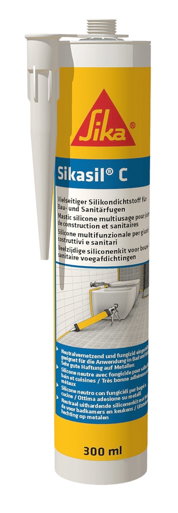 Sikasil-C, Silicone Putty cartridge 300ml white