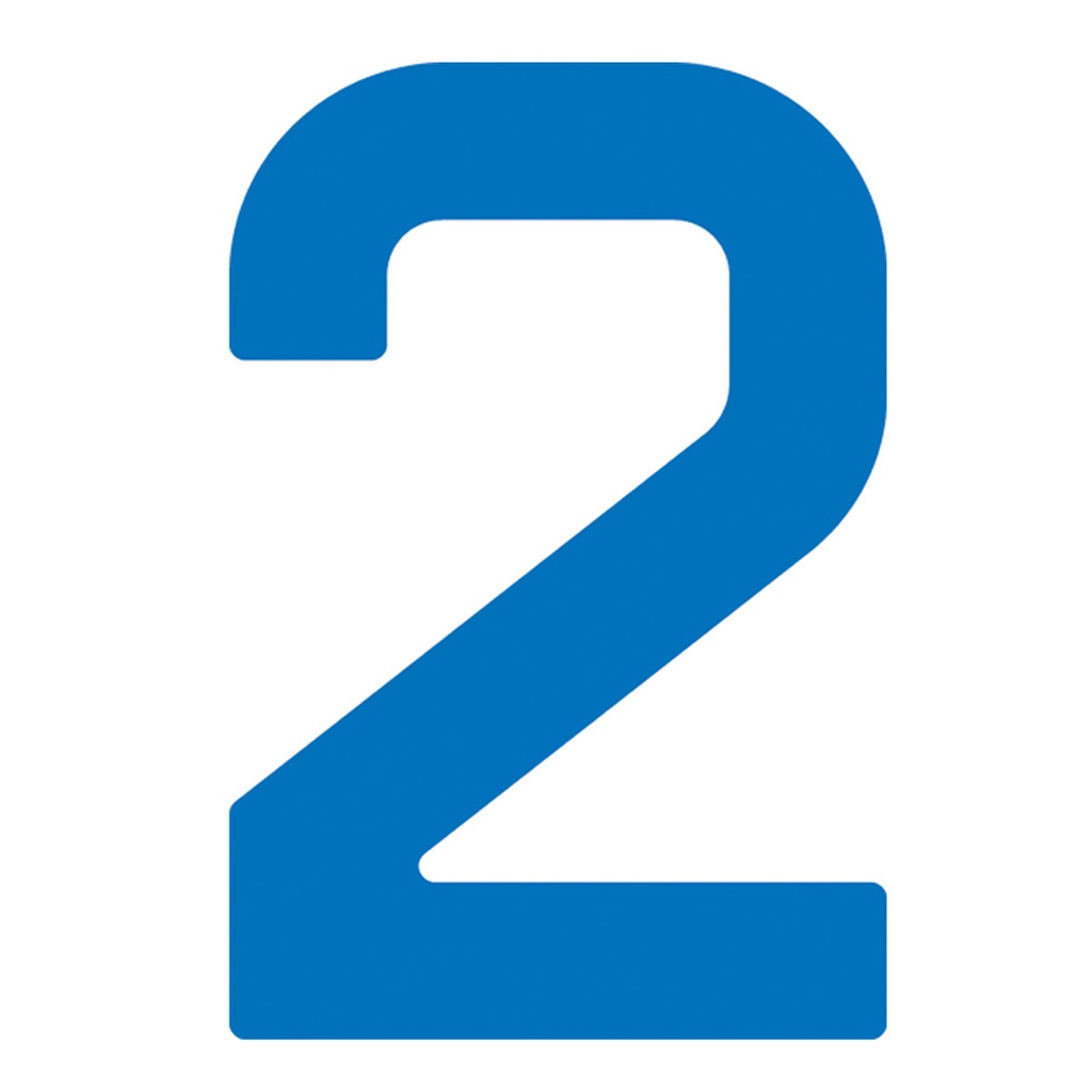 [EX1420BL-0] Nummers and letters 23cm, for Optimist and Laser 4.7/ILCA 4, blue - ('0')