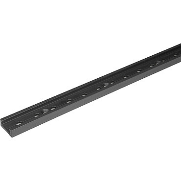 [RC9190-045] Rais en U en aluminium éloxé noir série C 19mm (45 cm)