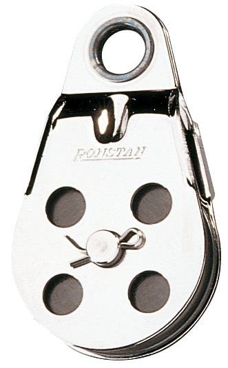 Block wire single tubular rivet head, removable sheave 45 cm