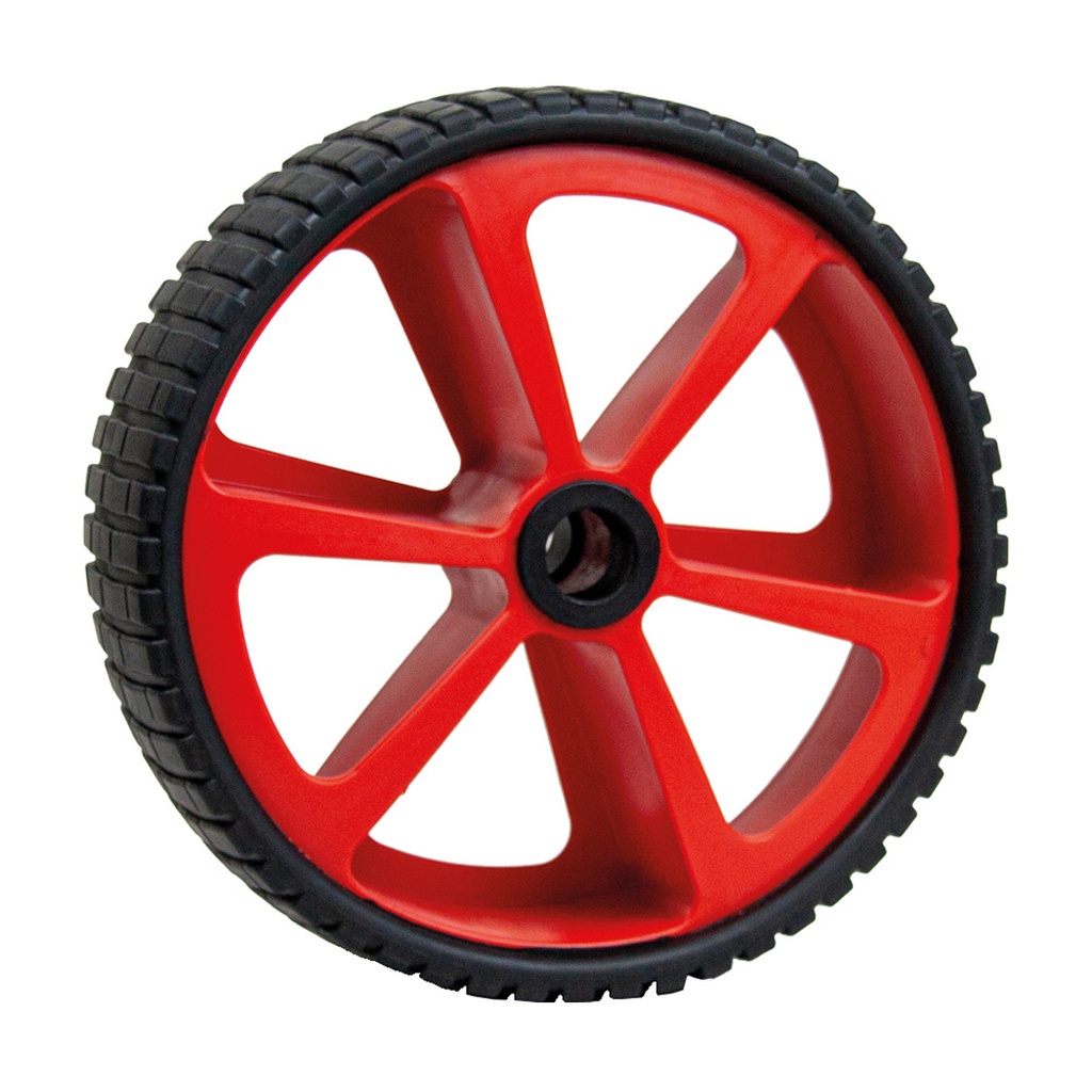 Solid rubber trolly wheel "Smallstar", 26 cm, axis 25x75mm