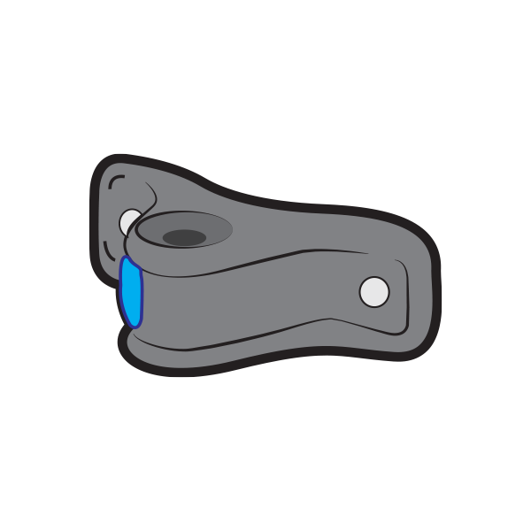 Performance Transom Gudgeon Metal (With Release Button)