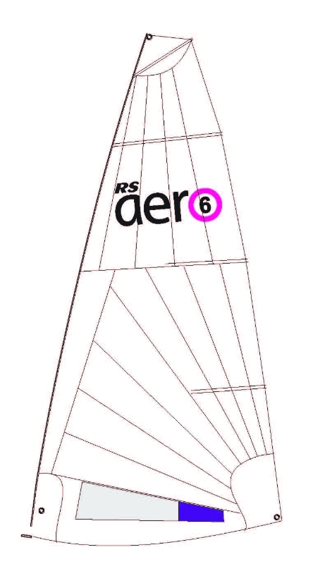 Segel "6" mit Latten, RS Aero