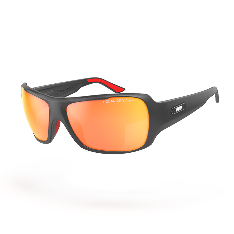 Lunettes polarisées WipSun L, noir-rouge