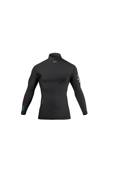 [ZK-ZDTP-0063-M-BLK-L] Top Eco Spandex Langarm, Herren, Schwarz (L)