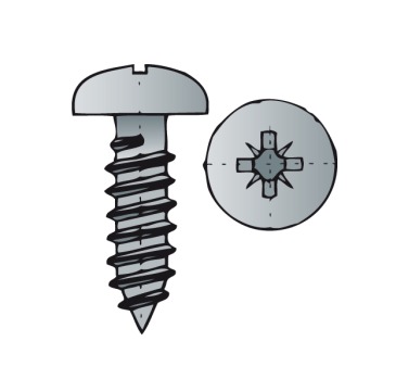 [XPPC39-09] Vis parker, tête cylindrique, Pozidrive (3.9mm x 9mm)