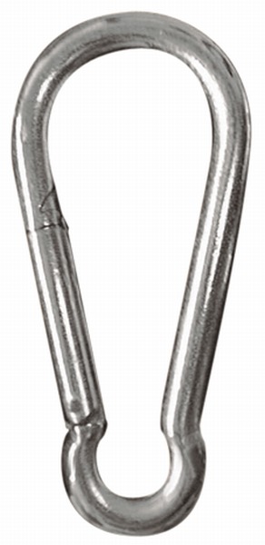 [BW622] Galvanised steel carabiner, without screw lock (10mm)