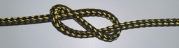 [KF-PS04Y] 8 plait pre-stretched polyester coloured, blk/yell, 4mm