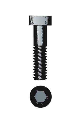[XMIC06-40] Screw metric, cylindrical head, Inbus, M6, 40mm