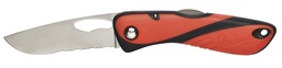 [WI10119] Couteau Offhsore avec lame crantée et dragonne orange