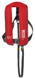 [BE39162R] Buoyancuy vest Besto manual 165N red with harness