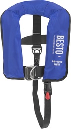 [BE39155B] Schwimmweste auto Besto Junior blau 150N mit Sicherheitsgurt