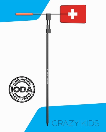 [BS-SWICRAZYKID] Girouette Blacksmith pour Optimist, Swiss Flag