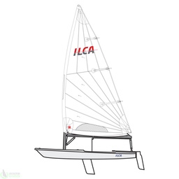[ILC0715] ILCA 7, komplett Boot mit Mastoberteil Composite